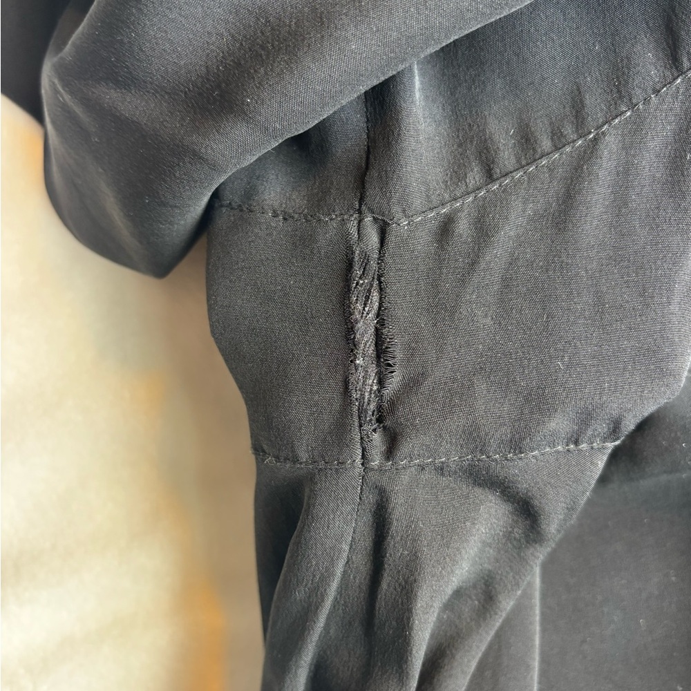 Black Silk Dress with Gold and Red Embroidery - Picture 4 of 4